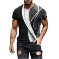 thumbnail image 6 of Nmnitkp Mens T-shirts Fashionable and Cool Men's Muscle T-Shirt Pleated Raglan Sleeve Bodybuilding Gym Tee Short Sleeve Fashion Workout Shirts Hipster Shirt （Plus Size）, 6 of 6