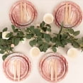 thumbnail image 2 of Efavormart 72 Pcs Rose Gold Disposable Party Supplies Kit With Diamonds Glitter Drip Pattern, Paper Plates Cups Tableware Combo Pack, 2 of 10