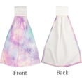 thumbnail image 4 of 1 Pcs Hanging Towels, Dish Towels Colorful Nebula Absorbent Hand Towels with Hanging Loop Washcloth for Bathroom Kitchen, 4 of 7