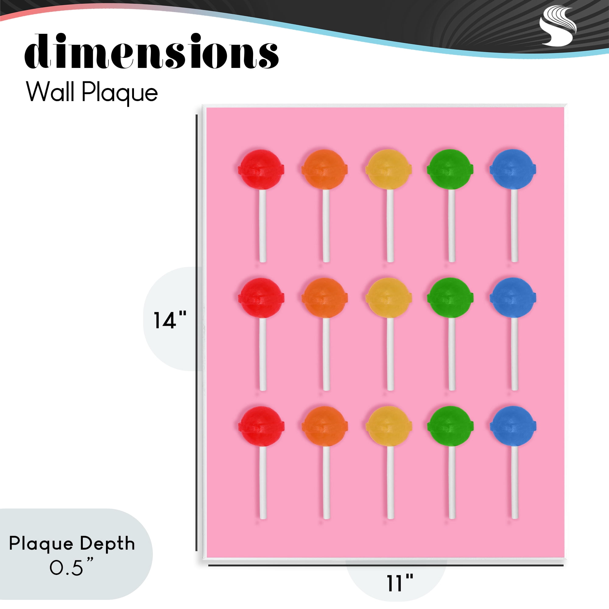 Stupell Industries Colorful Lollipop Grid Wall Plaque Art, design by LISH Creative