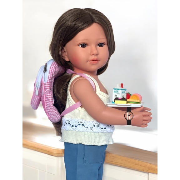 18 Inch Doll- Backpack and Lunch Box Set for 18 Inch Kennedy and Friends Dolls