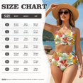 thumbnail image 6 of Garronmavis Bikinis Sets for Women 2 Piece Tropical Fruit Twist Front Swimsuits Tummy Control Crisscross Tie Back Bathing Suit Side Drawstring Swimwear, 6 of 6
