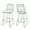 Gray Finish/ Ivory, variant on GDF Studio Lilith Indoor 26.25" Iron Counter Stools, Set of 2, Gray, Ivory