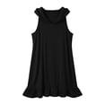 thumbnail image 5 of Hoodies Casual Mini Dresses for Women 2026 Summer Cute Ruffle Hem A-Line Loose Sleeveless Beach Sundress, 5 of 7