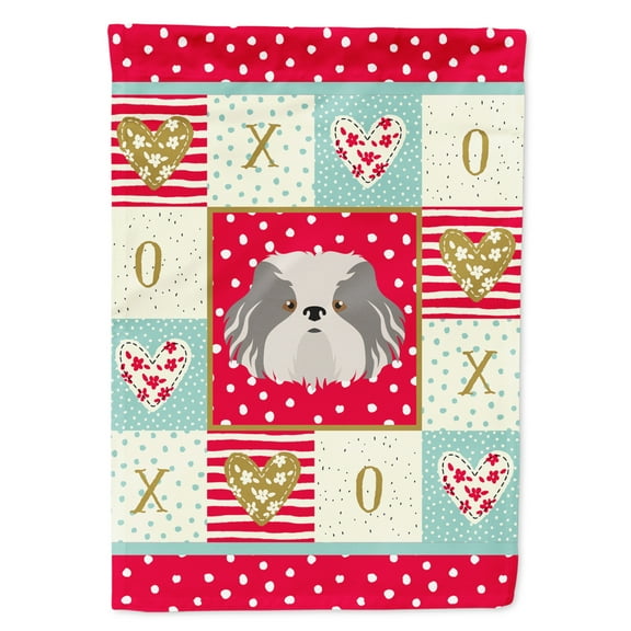 Carolines Treasures CK5223GF Odis Dog Love Flag Garden Size Small multicolor