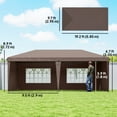thumbnail image 3 of Outsunny 10' x 20' Outdoor Pop Up Canopy Tent W/ Carrying Bag, Coffee, 3 of 10