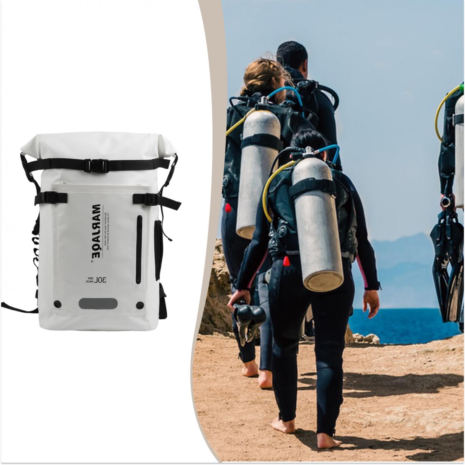 harayaa 30 Liters Swimming Backpack Dry Bag for Snorkeling Rafting Multi Compartment White