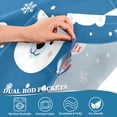 thumbnail image 3 of Yayeee Kitchen Curtains Tier Pair Light Filtering 27"x36" Rod Pocket Short Cafe Window Panel, Blue Polar Bear, 3 of 7