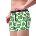 thumbnail image 2 of Gukieu Green Leaves Print Men's Boxer Briefs, High Elastic Moisture Wicking Boxer Briefs Underwear-X-Large, 2 of 5