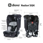 Diono Radian 3QX SafePlus All-in-One Convertible Car Seat, Slim Fit 3 Across, Black