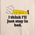 thumbnail image 3 of Peanuts - I Think I'll Stay In Bed - Women's Lightweight French Terry Long Sleeve Shirt, 3 of 6