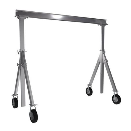 Vestil Manufacturing AHA-15-10-10-PNU 10 x 10 in. Adjustable Height Aluminum Gantry Crane with Pneumatic Caster