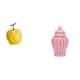 thumbnail image 1 of figura de arte,Escultura de fruta de porcelana decorativa para el hogar.,Tarro de jengibre de cerámica,Jarrón de cerámica con jengibre y arreglo floral,Jarrón decorativo de porcelana con tapa, 1 of 8