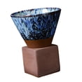 thumbnail image 1 of Taza de ceramica BLESIY Latte Pull Flower Taza de Kung Fu Taza de Té Azul, 1 of 8