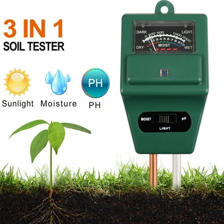 Soil PH Meter, 3-in-1 Soil Moisture/Light/PH Tester Gardening Tool Kits for Plant Care, Great for Garden, Lawn, Farm, Indoor & Outdoor