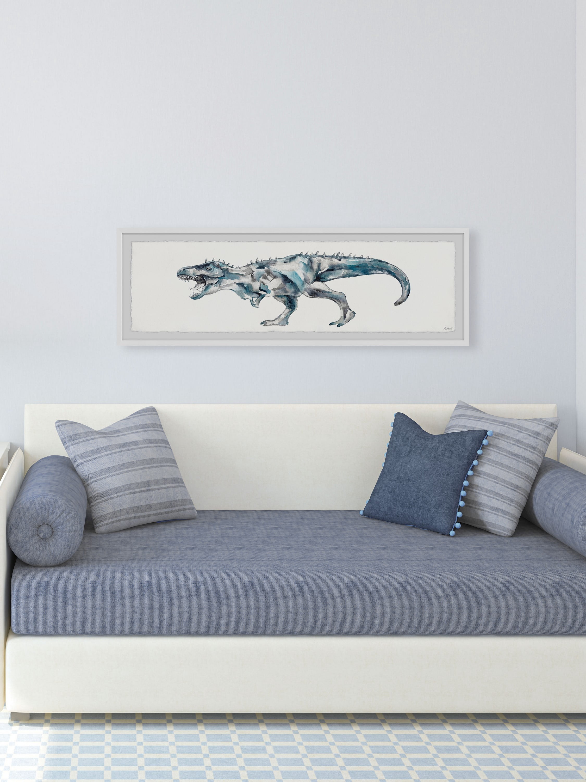 Marmont Hill Fierce Dinosaur Framed Wall Art