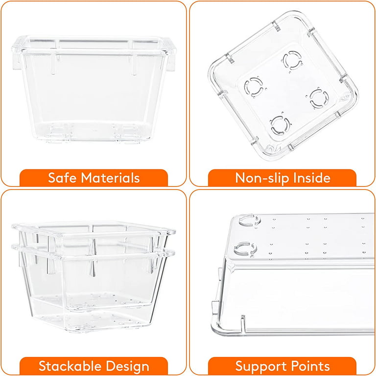 FRANIKAI 25 PCS Clear Plastic Drawer Organizer Set with 4 Sizes, Vanit