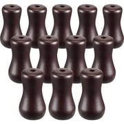 12 Pieces Wood Cord Plastic Tassel Window Blind Wood Cord Tassels, Knobs Cord, Drops Pull End for Blinds or Shades (Brown)
