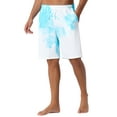 thumbnail image 5 of INSPIRE CHIC Mens Summer Colorful Tie-dyed Pattern Drawstring Elastic Waist Board Shorts 30 Blue White, 5 of 5