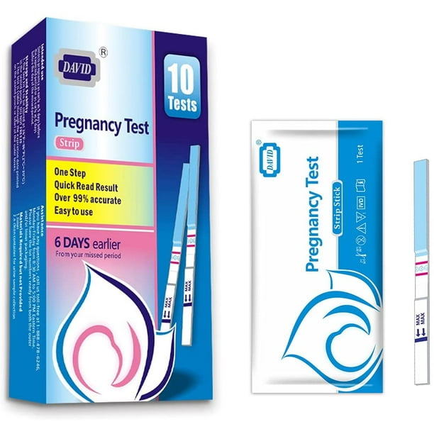 10Count Pregnancy Test Strips, HCG Test Strips David Pregnancy Tests
