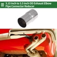 thumbnail image 2 of Reductor concéntrico de codo de doblador de escape Mandrel de 3.15" OD a 3.5" OD de Unique Bargains, adaptador de tubo de acero inoxidable T304, longitud de 6 pulgadas, tono plateado, 2 of 7