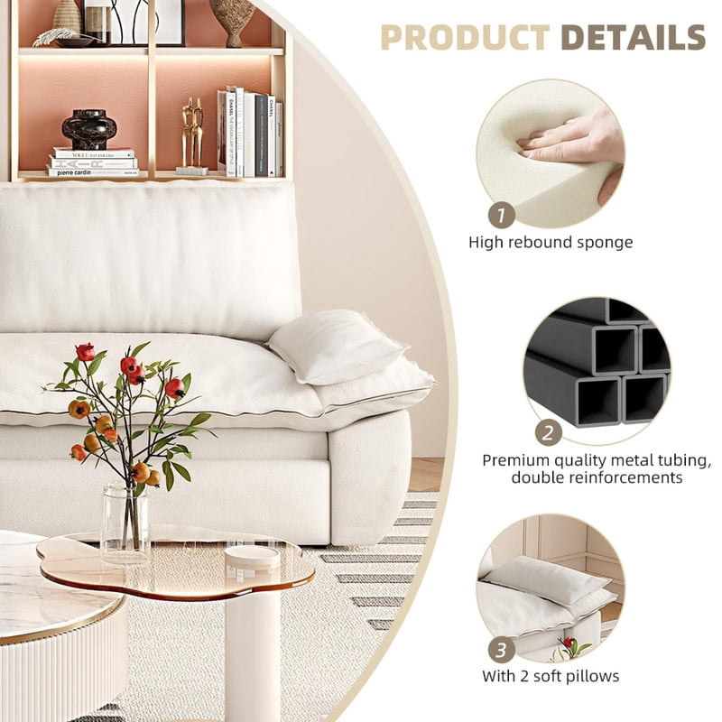 3-in-1 Convertible Sleeper Sofa Bed, 73.2" Queen Pull Out Sofa Bed, Velvet Loveseat Bed Couch Bed for Living Room Apartment Small Places