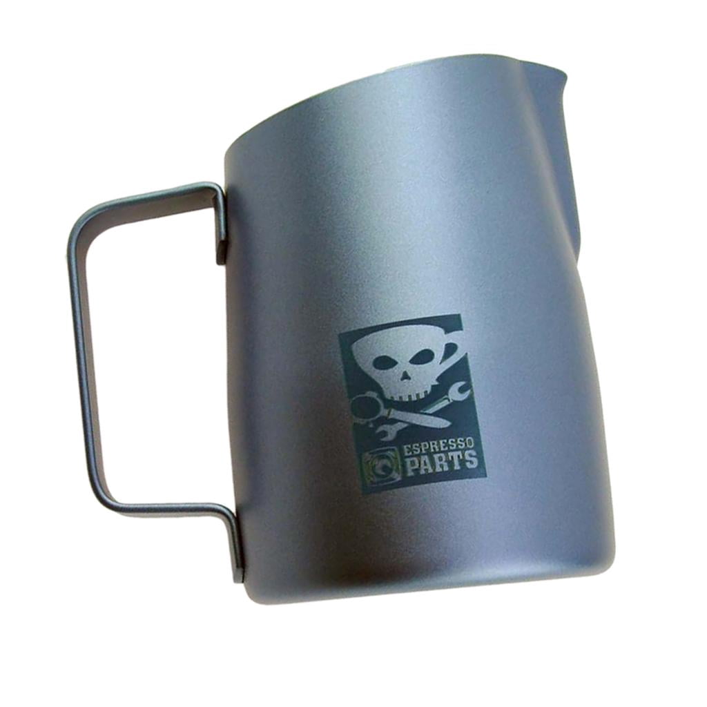 Fiocias Milk Frothing Steam Pitcher 700ml Metal Espresso Latte Art Coffee Gray 700ml Gray