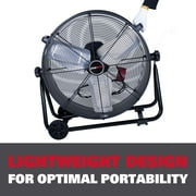 Ecomax EMF102433D 24 High Velocity Drum Floor Fan – Industrial 3-Speed Adjustable Tilt