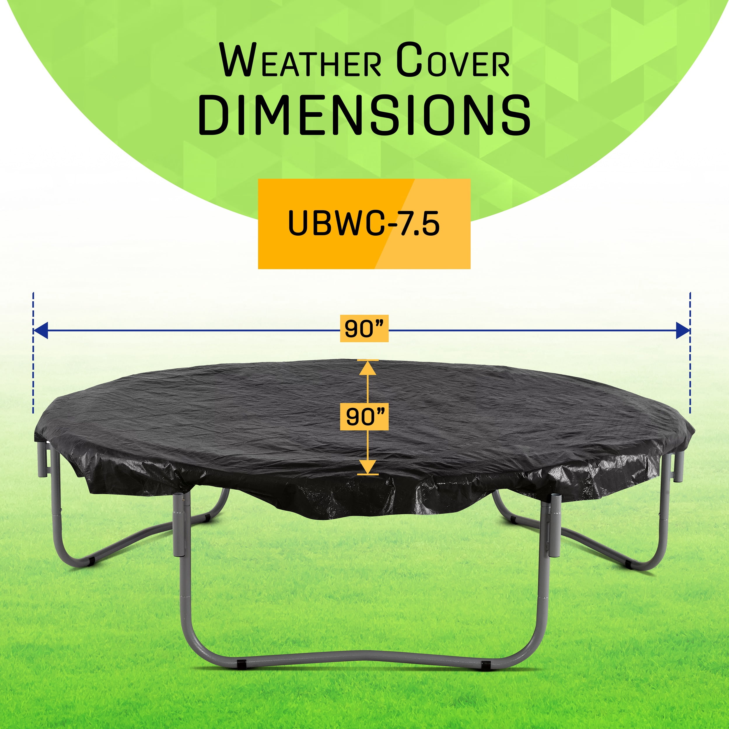 Machrus Upper Bounce 7.5ft Round Trampoline Weather Cover - Weather-Resistant Trampoline Protective Cover