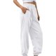 thumbnail image 1 of Jumpingount Pantalones de mujer Pantalones de yoga elásticos de cintura alta Pantalones deportivos de entrenamiento Prendas para la parte inferior del cuerpo Blanco L Jumpingount AP003411-03, 1 of 6
