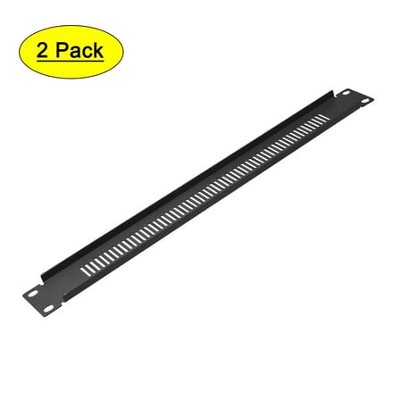 1U Blank Rack Mount Panel Spacer 2pcs with Venting for 19-Inch Server Network Rack Enclosure