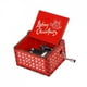 thumbnail image 5 of Caja de música navideña con forma de caja musical, pequeña de artesanía para escritorio, decoración navideña coleccionable, con manivela, ideal como Estilo H, 5 of 8