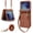 Brown, variant on Mynvo Crossbody Wallet Case for Samsung Galaxy Z Flip 8, PU Leather Phone Cover with Card Holder and Adjustable Strap, Red