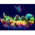 thumbnail image 2 of Cuadros Decorativos 5D DIY diamante pintura gato colorido Animal completo redondo taladro mosaico imagen Kits Tmvgtek embutido en tela, 2 of 9