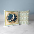 thumbnail image 2 of Amrita Sen Designs Amrita Sen Albatros Circle Faux Suede Accent Pillow with Removable Cover 20" x 20", 2 of 5