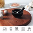 thumbnail image 6 of Mortar and Pestle Set, Ceramic Stoneware Spice Herb Grinder Pill Crusher Set (3.2 Inch-Black), 6 of 8