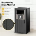 thumbnail image 4 of Outdoor Single Barrel Trash Can,Waterproof Resin Garbage Can with Garbage Labels,Durable Waste Bin for Porch, Backyard,Kitchen,for 30 to 39 Gallon Trash Bags（Black，1), 4 of 7