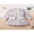 thumbnail image 2 of Infant Newborn Baby Girl 2Pcs Fall Winter Outfit Floral Long Sleeve Jacket Coat Sleeveless Dress Clothes Set, 2 of 9