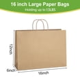 thumbnail image 4 of BagDream 50Pcs Brown Paper Bags with Handles, 16x6x12 inches Large Kraft Paper Shopping Bags for Small Business, Merchandise, Gifts, Shopping, Grocery, 4 of 10