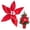 Red, variant on 1pc Red White Candy Cane Christmas Poinsettia Flower Picks Artificial Floral Ornaments for Tree Wreath Garland Vase Decor 11.22 Inch
