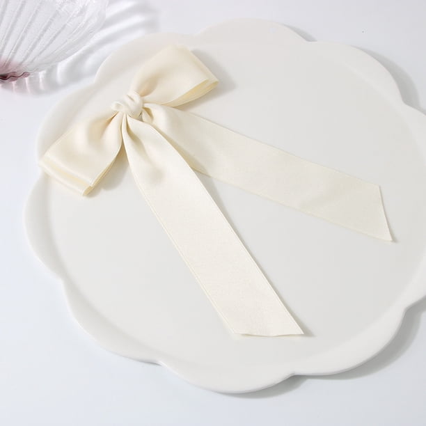 Salud y belleza, Herramientas de belleza, Herramientas para dar forma, Herramientas para peinar, Pinza para el cabello con lazo grande de seda gruesa de doble capa, una horquilla