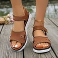 thumbnail image 2 of Rokment Athletic Orthopedic Walking Sandals for Women 2026 Comfortable Breathable Mesh Memory Foam Wedge Heels Arch Support Non Slip Work Summer Shoes Brown Size 7.5, 2 of 6