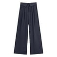 thumbnail image 4 of Krdevn Womens Pants - Women's Casual Pants High Waisted Wide Leg Trousers Flowy Straight Fit Comfortable Stretchy Soft Fabric,Pants for Women,Size:3XL, 4 of 4