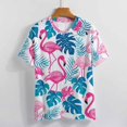 thumbnail image 3 of Flamingo Pattern Women's T-Shirt Short Sleeve T Shirts Tops Tee Ladies Loose T, 3 of 6