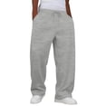 thumbnail image 2 of Mens Joggers, Loose Fit Wide Leg Sweatpants, Elastic Waist Casual Daily Jogger Trousers With Pockets Light Gray 2XL, 2 of 5