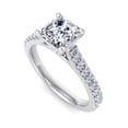 thumbnail image 2 of Blue Jewel 2.02 Ct Asscher Cut Lab Created Diamond Ring - Prong Set Engagement and Wedding Solitaire Ring - 14K White Gold Plated Jewelry - Elegant Clearance Gift, 2 of 3