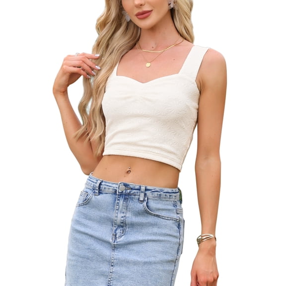 Wide Strap Tank Top Vest for Women Summer Sleeveless Fitted Going Out Crop Top XS Light Apricot