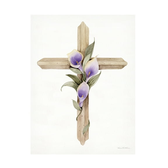 Trademark Fine Art 'Easter Blessing Cross II' Canvas Art by Kathleen Parr McKenna