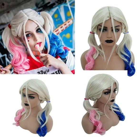 DOPI Human Hair Wigs For Women Black Color Natural Lace Hair Colorful Gold Party Wig Cosplay Long Full Curly Hair Fashion G