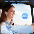 thumbnail image 5 of New Bee M54 Bluetooth Headset, Single Ear Wireless Earpiece with 500mAh LED Digital Charging Case, 5 of 9